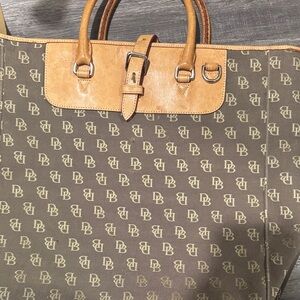 Dooney & Bourke Brown Monogram Satchel